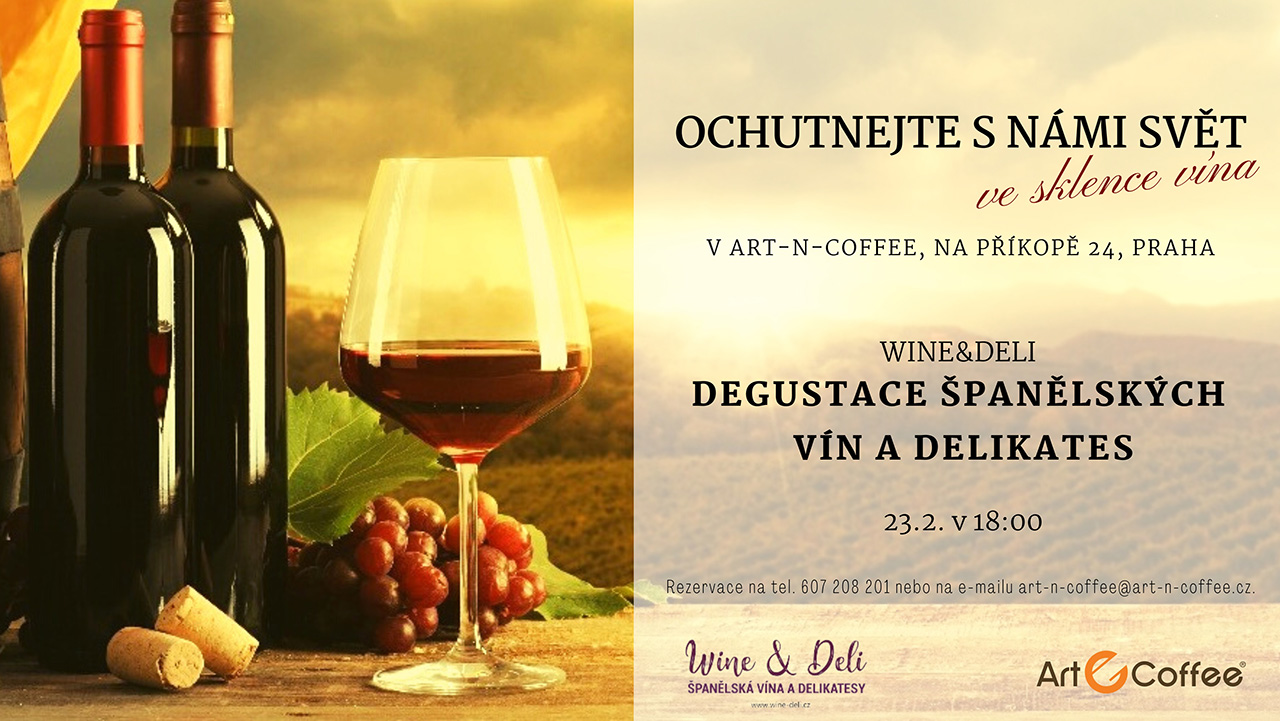 Degustace španělských vín v Art-n-Coffee - 23. 2. 2023